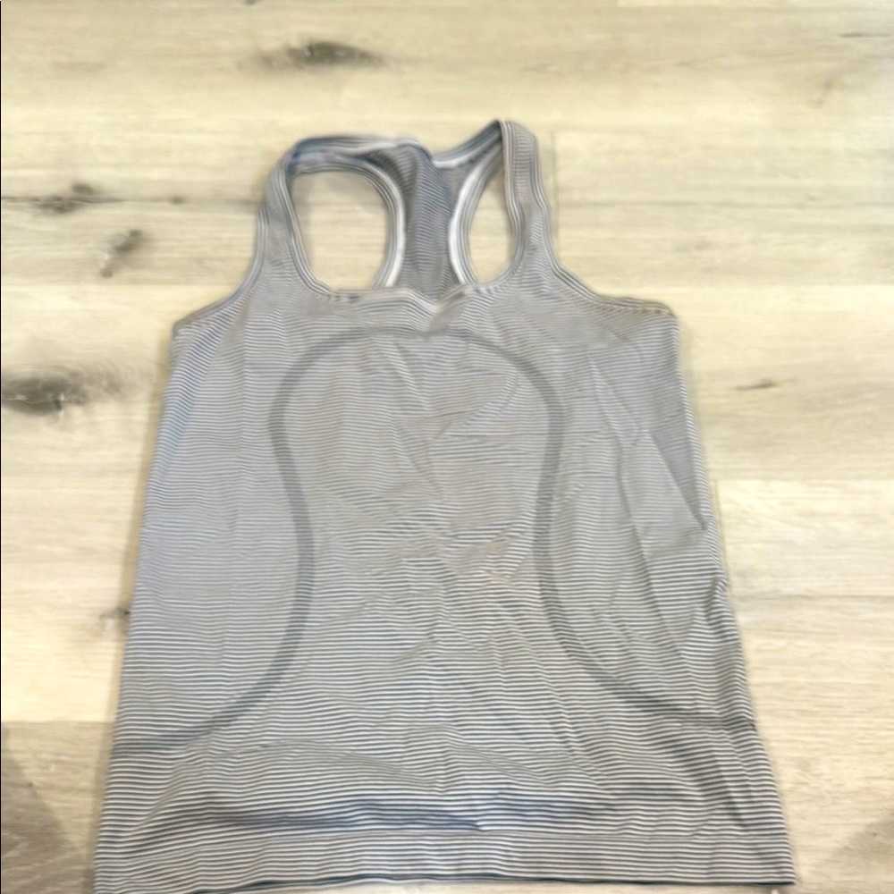 Gray Striped Women's Tank Top